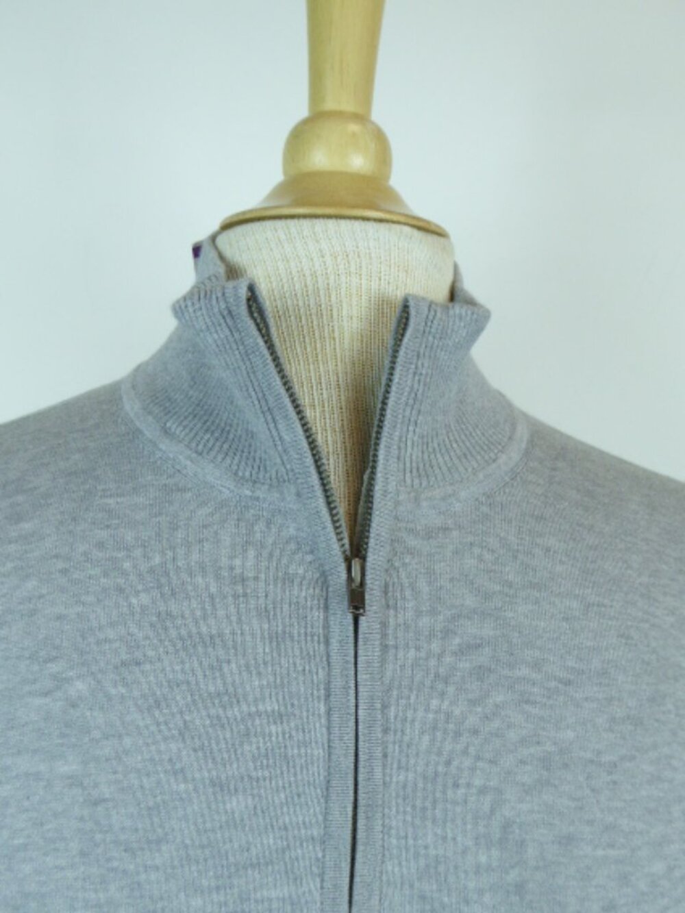 MATERIAL LONDON gray cotton.cardigan track sweater 2xl 46 chest NWT